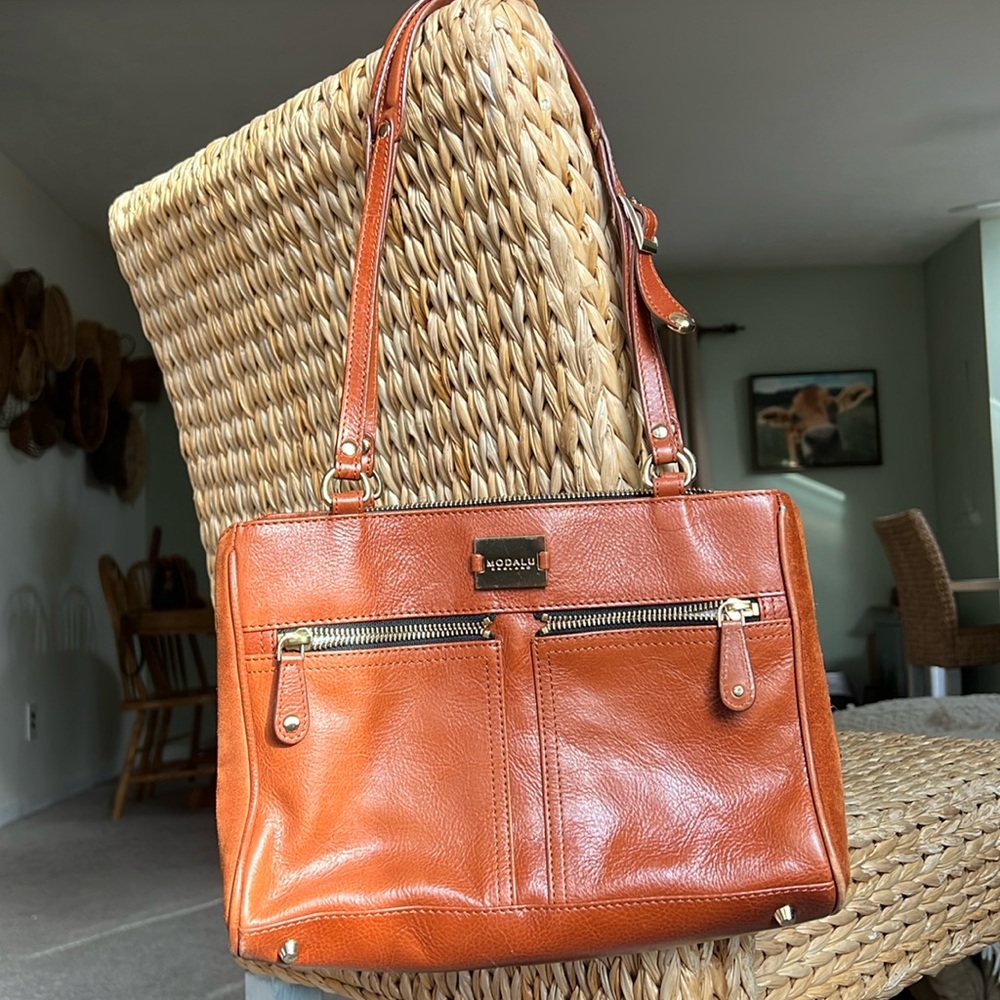 MODALU PIPPA TAN HANDBAG TAN LEATHER SHOULDER GRAB BAG